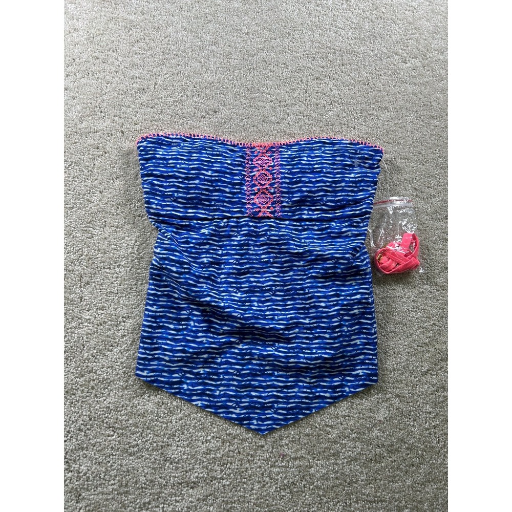 Arizona Jeans Women's‎ Blue Strapless Swimsuit Size S Nylon Spandex